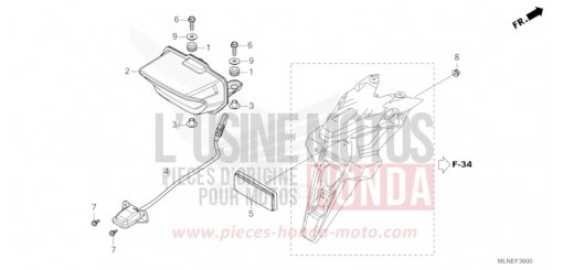 FEU ARRIERE/FEU D'IMMATRICULATION CRF1100D4S de 2025